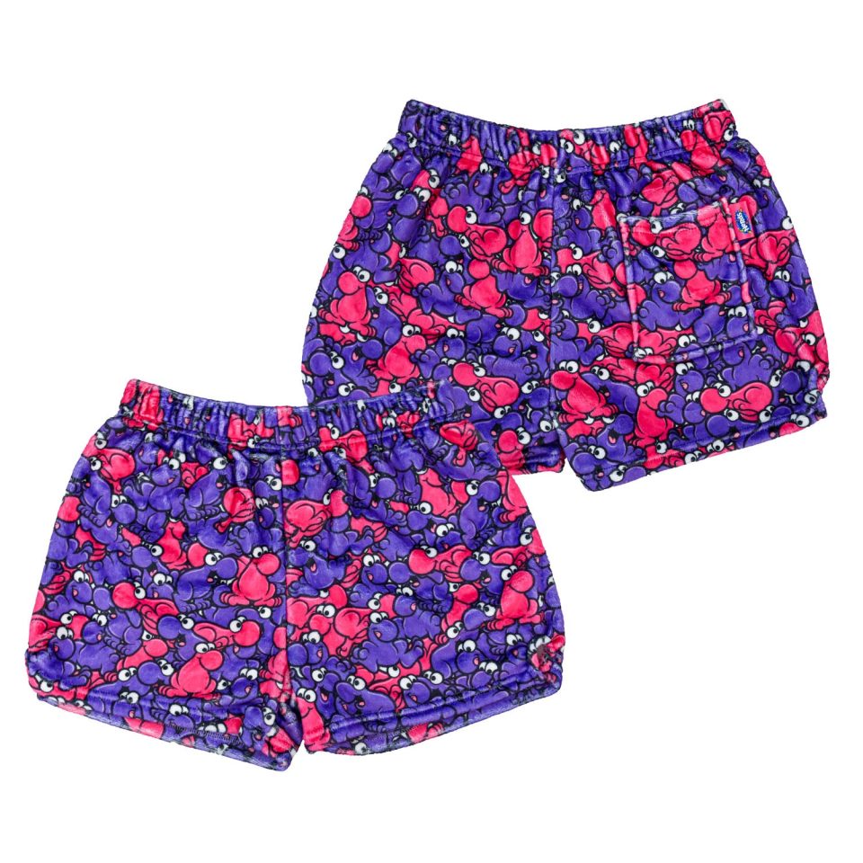 IT'SUGAR Nerds Pink & Purple Fuzzy Shorts